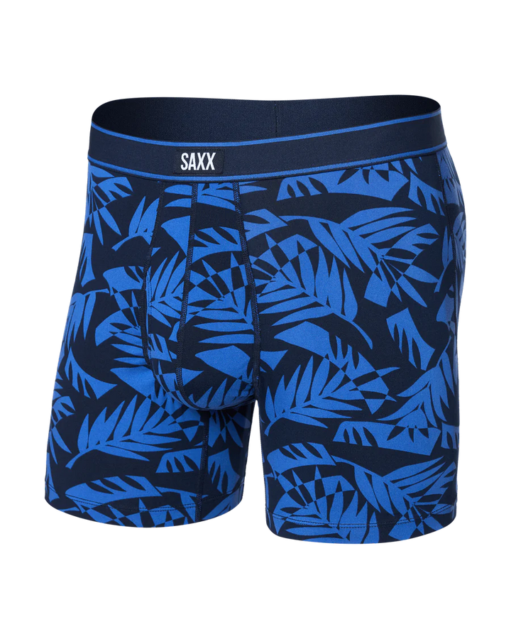 DAYTRIPPER COMFORT STRETCH BOXIER BRIEF 5" "FLY-PALM FROND-MARITIME"