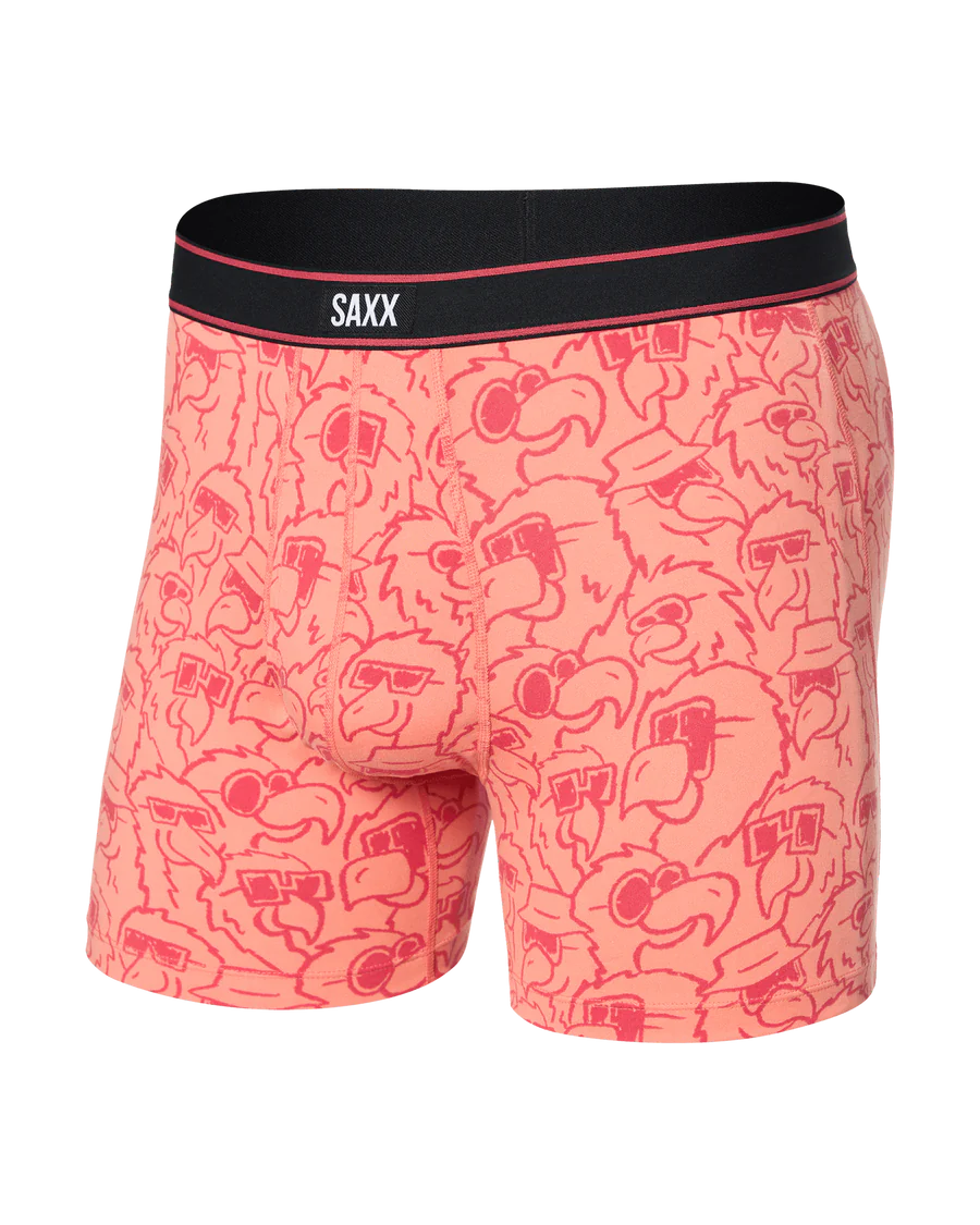 DAYTRIPPER COMFORT STRETCH BOXER BRIEF 5" "PARROT PARTY-FUSION CORAL"
