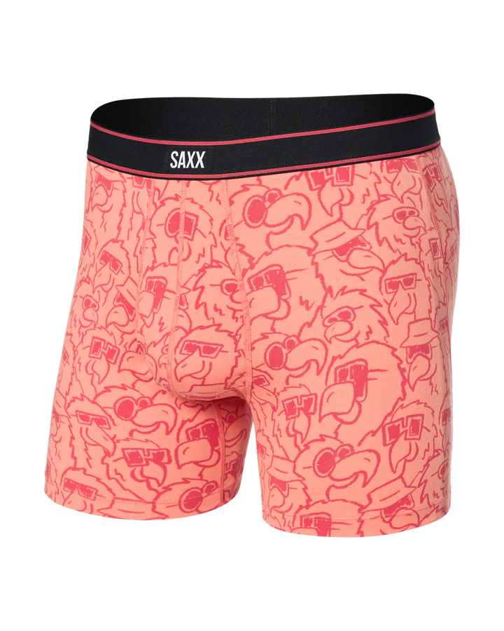 DAYTRIPPER COMFORT STRETCH BOXER BRIEF 5" "PARROT PARTY-FUSION CORAL"