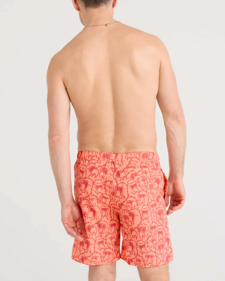 GO COASTAL 2N1 CLASSIC SWIM VOLLEY 7'' WITH LINER "PARROT PARTY-CORAL"