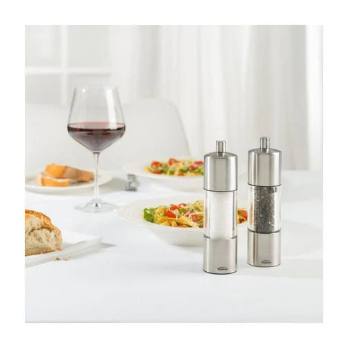 7.5" ADAGIO STAINLESS STEEL PEPPER MILL & SALT MILL SET