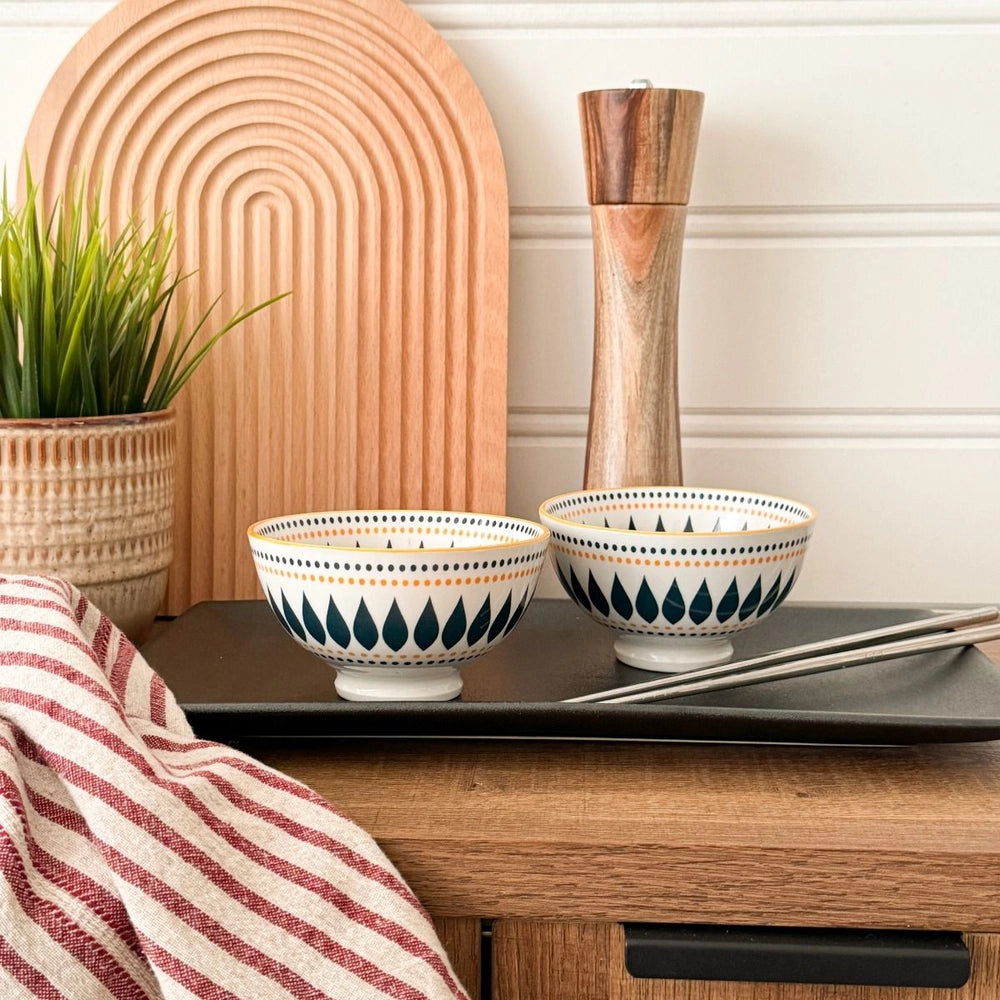 KIRI 80Z 4.5''D BOWL - PETAL DOT DAISY
