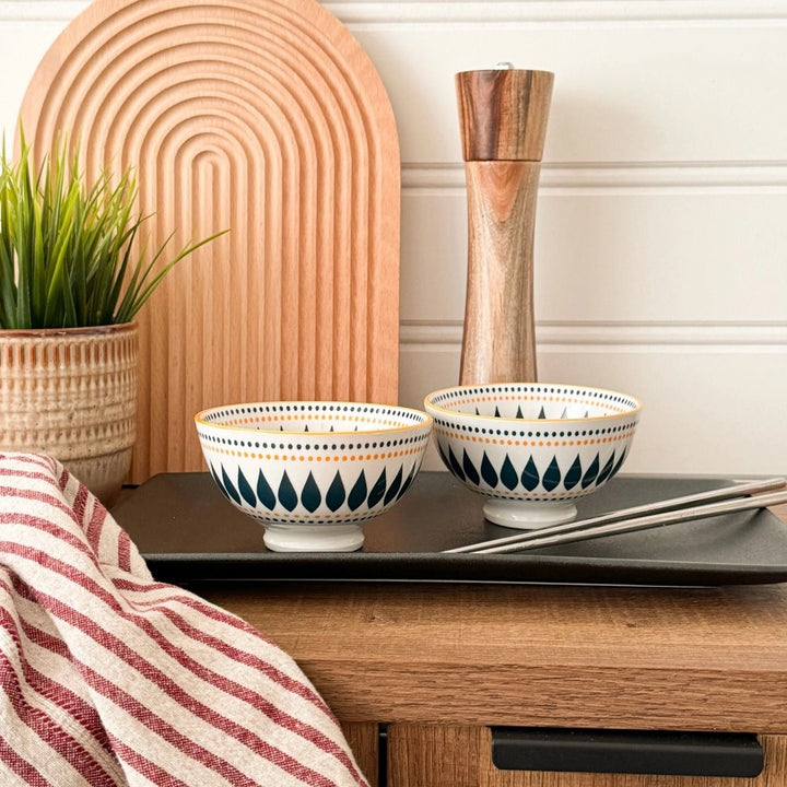 KIRI 80Z 4.5''D BOWL - PETAL DOT DAISY