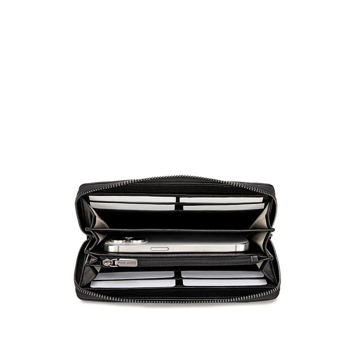 PIXIE MOOD MAE ZIP WALLET - BLACK PEBBLED
