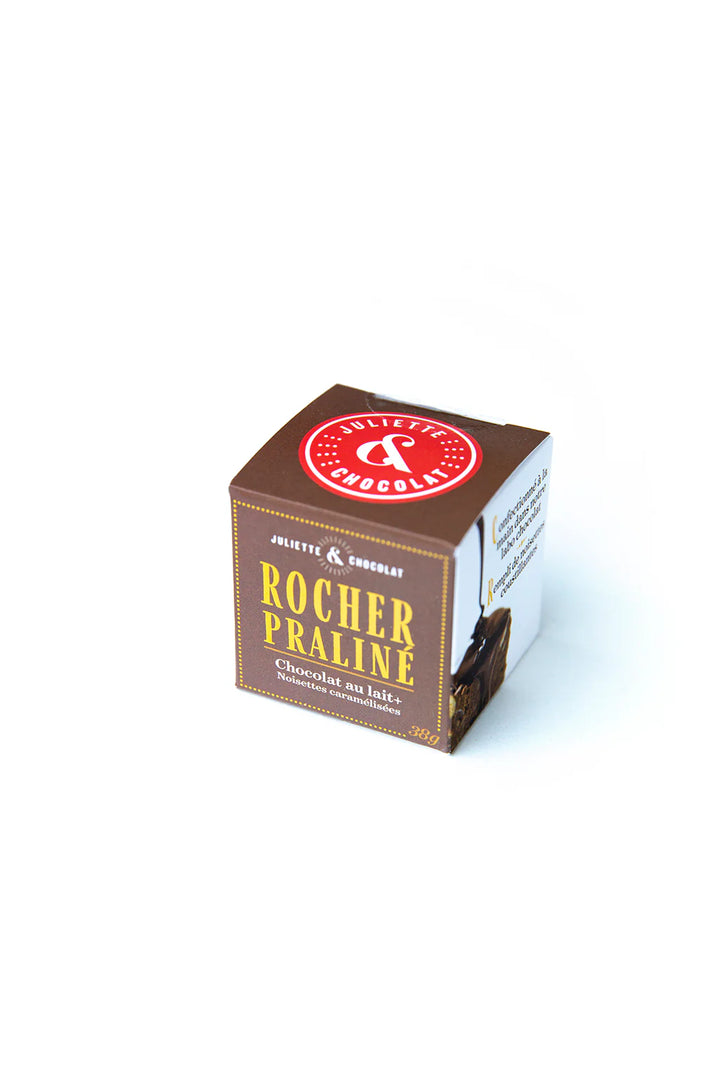 JULIETTE & CHOCOLATE CRUNCHY PRALINE CUBE 38g