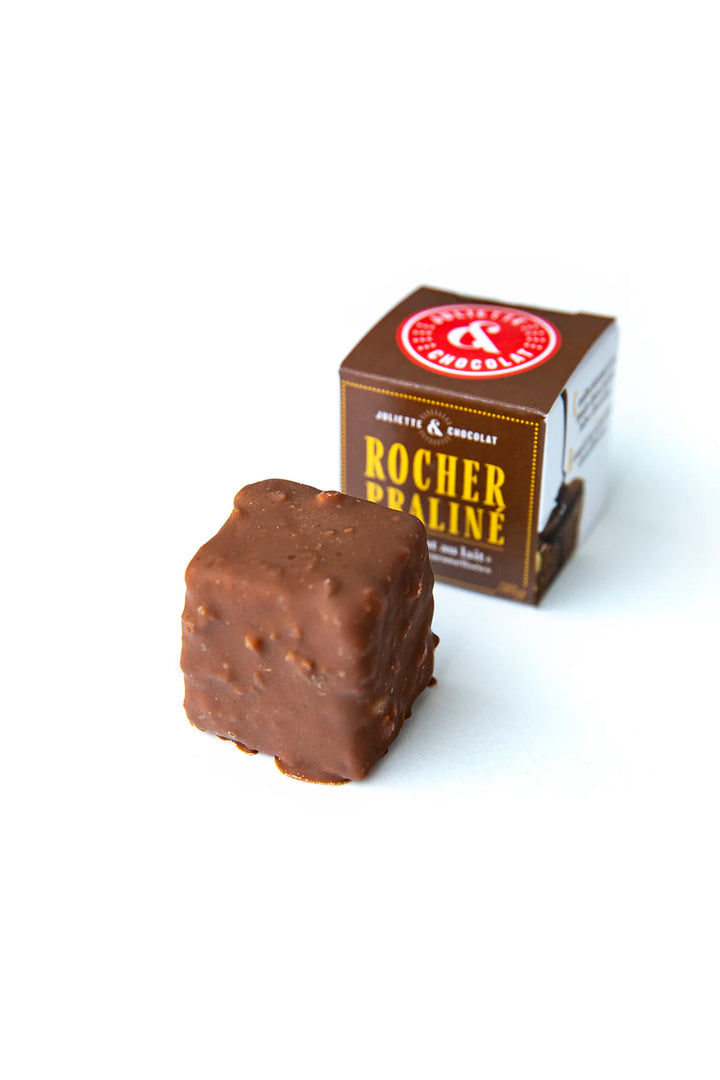 JULIETTE & CHOCOLATE CRUNCHY PRALINE CUBE 38g