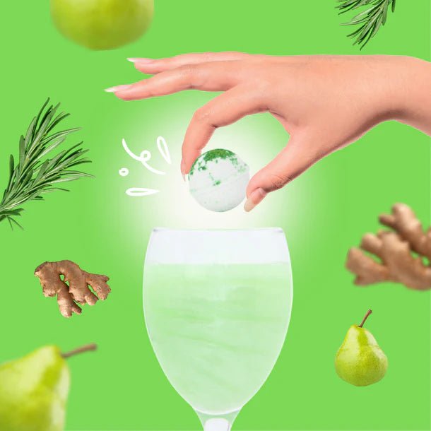 ROSEMARY PEAR FIZZ COCKTAIL BOMB