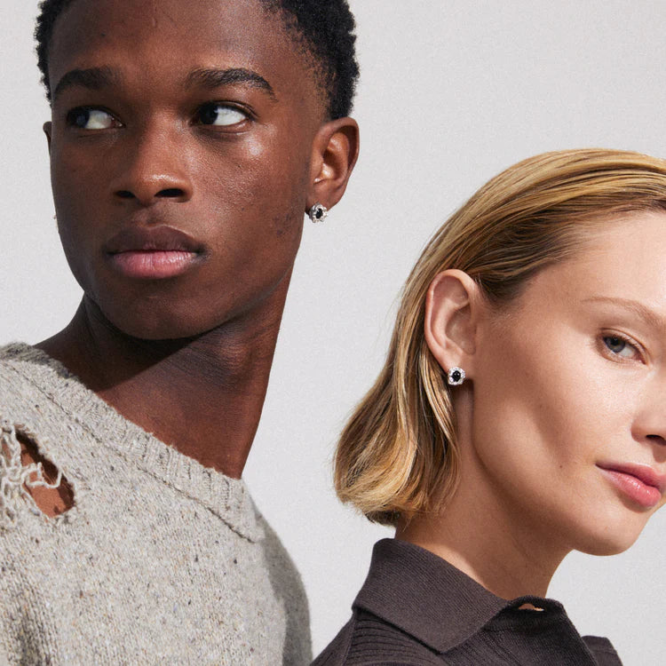 RYPER RECYCLED EARRINGS SILVER-PLATED