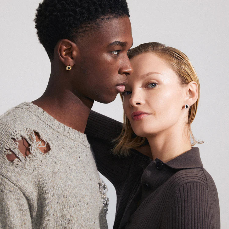 RYPER RECYCLED EARRINGS GOLD-PLATED