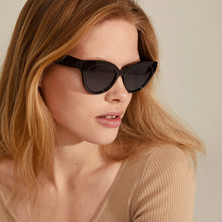 RAISA RECYCLED SUNGLASSES - BLACK