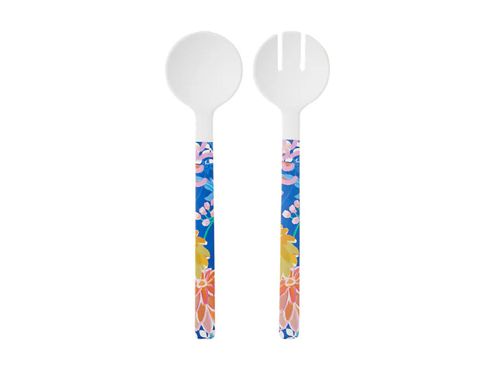 SUNBURST MELAMINE SALAD SERVER 30CM - SET OF 2