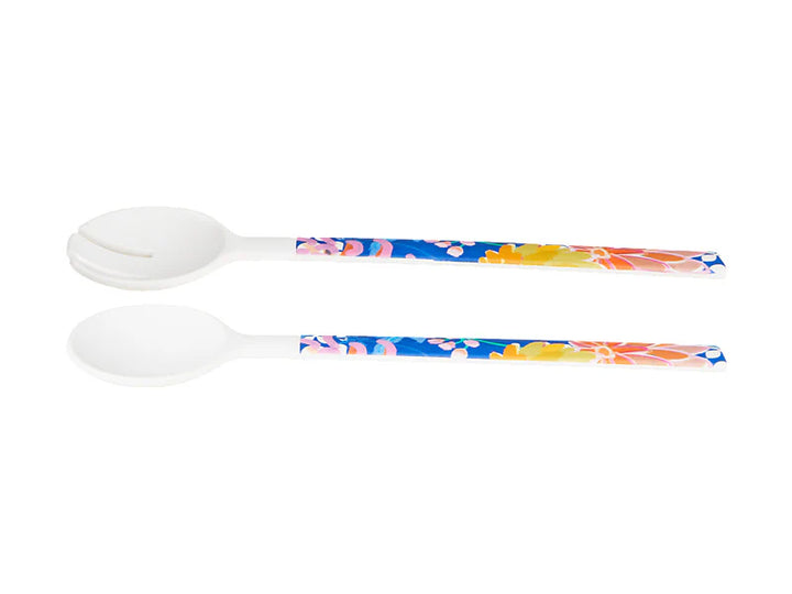 SUNBURST MELAMINE SALAD SERVER 30CM - SET OF 2
