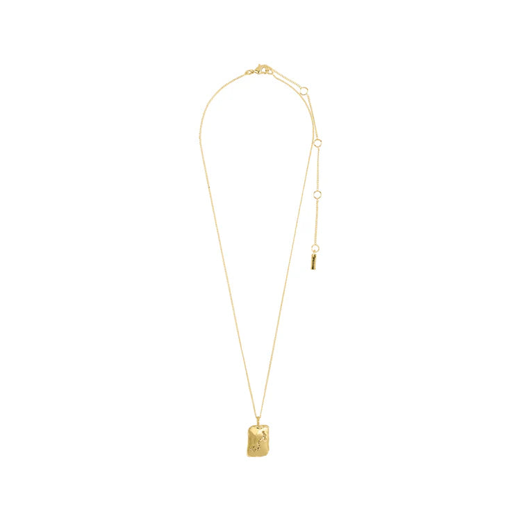 SCORPIO ZODIAC SIGN NECKLACE - SQUARE (GOLD-PLATED)