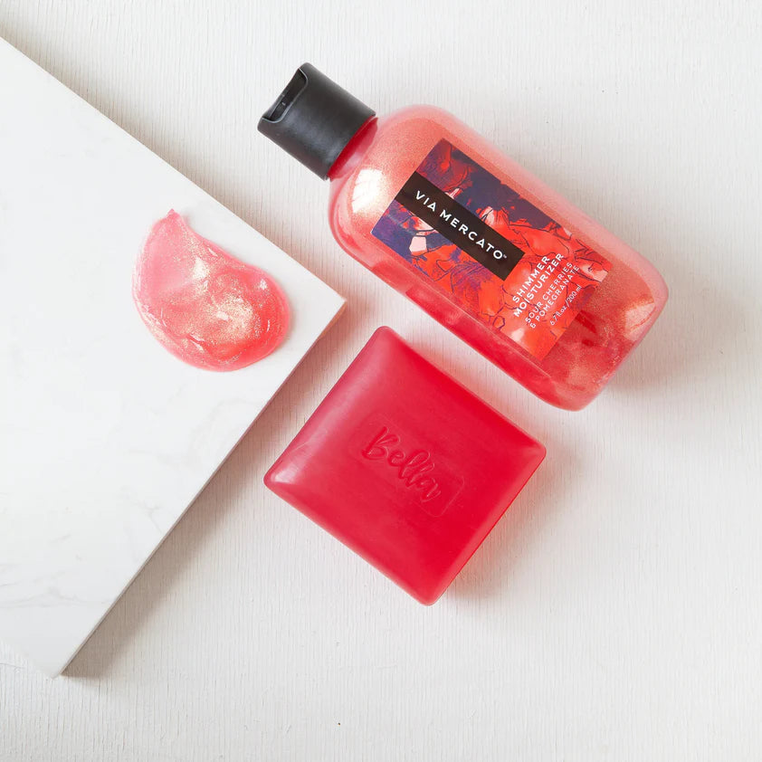 VIA MERCATO BELLA SHIMMER MOISTURIZER - SOUR CHERRIES AND POMEGRANATE