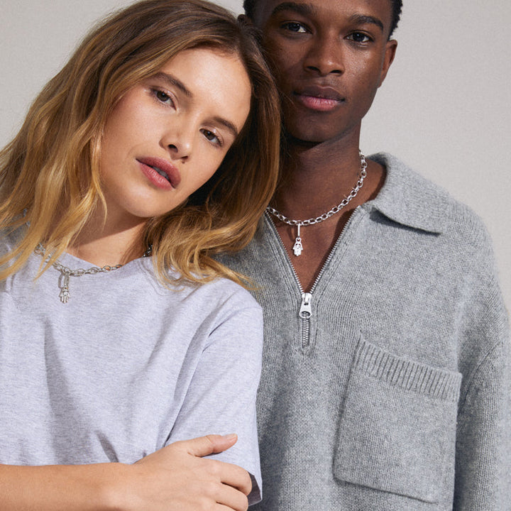 CHARM RECYCLED HAMSA PENDANT SILVER-PLATED