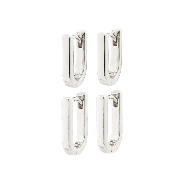 STAY EARRINGS 2-IN-1 SET SILVER-PLATED