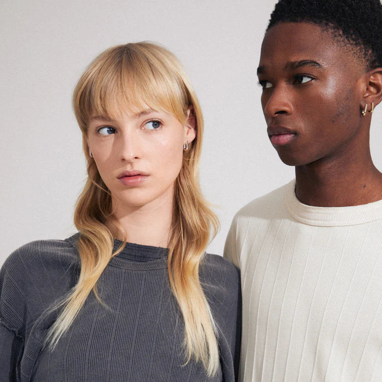 STAY RECYCLED EARRINGS 2-IN-1 SET GOLD-PLATED