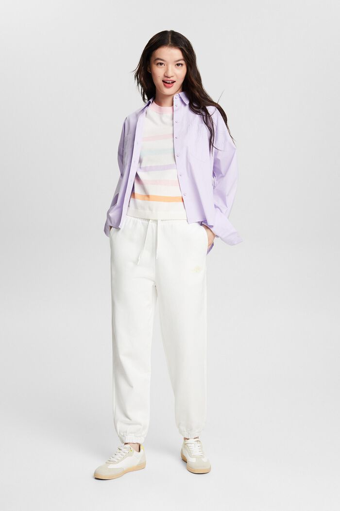 CROPPED STRIPED COTTON TOP