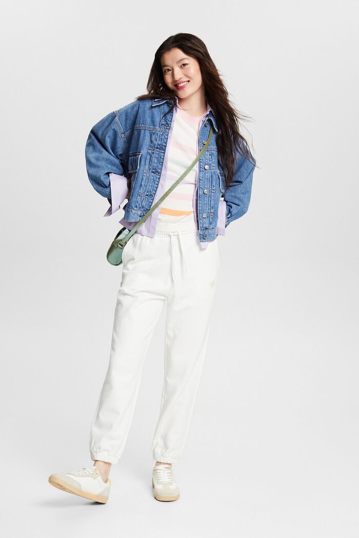 CROPPED STRIPED COTTON TOP