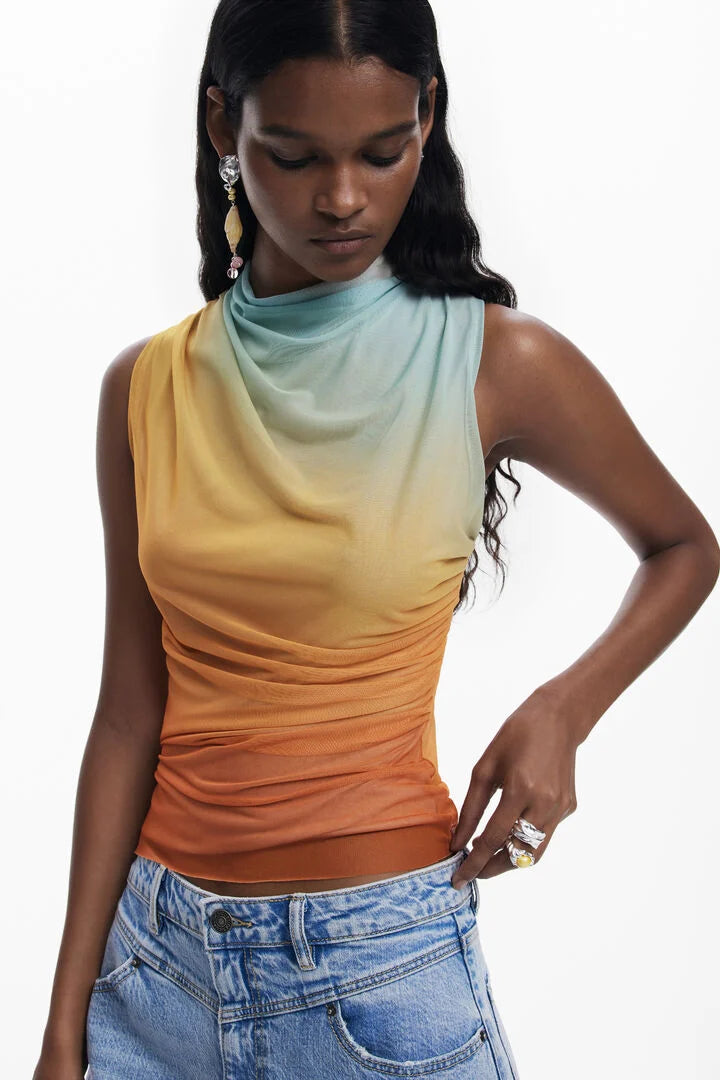 SAHARA DRAPED SUNSET SHIRT