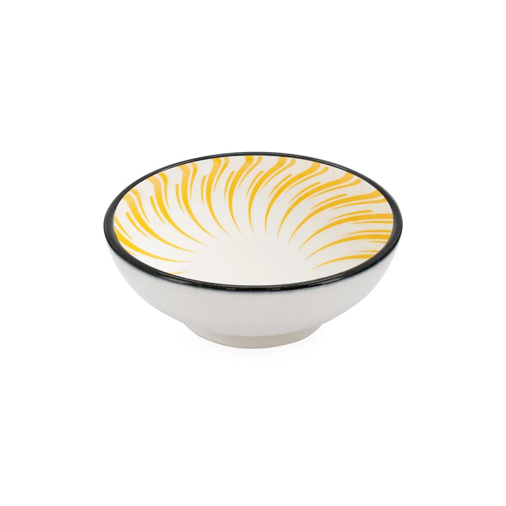 KIRI SAUCE DISH 3'' - YELLOW SUNBURST