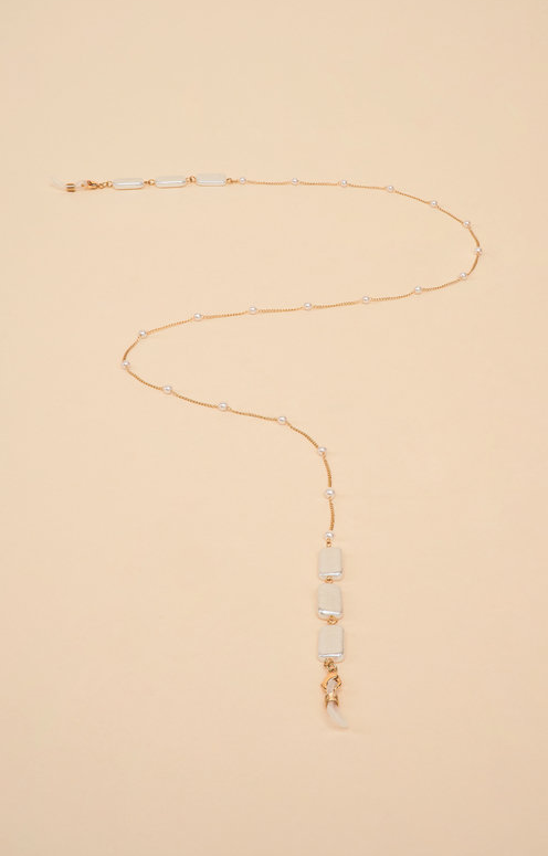 Glasses Chain - Delicate Chain in Pearl