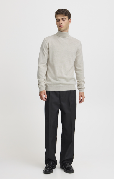 CFKONRAD MERINO ROLL NECK KNIT - LIGHT SAND