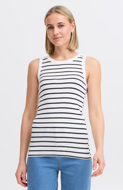 FRHIZAMOND STRIPED TOP "BLACK MIX"