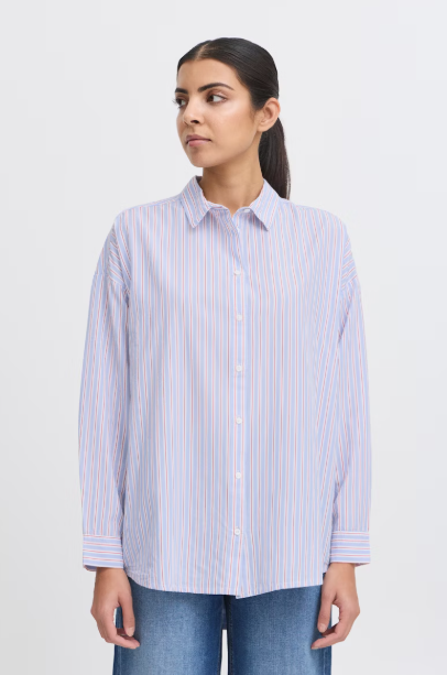 IHJANEX SHIRT "DELLA ROBBIA BLUE MULTI STRIPE"
