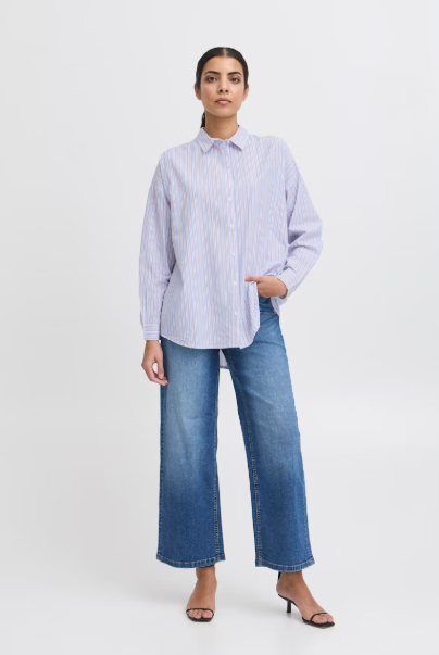 IHJANEX SHIRT "DELLA ROBBIA BLUE MULTI STRIPE"