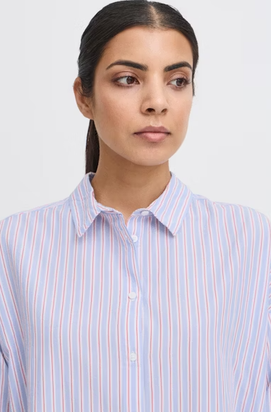 IHJANEX SHIRT "DELLA ROBBIA BLUE MULTI STRIPE"