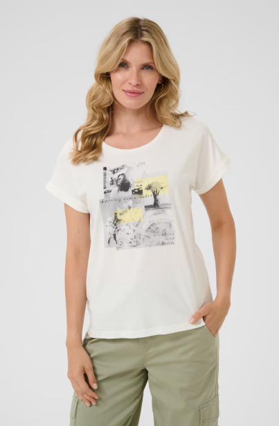 CRRIGA T-SHIRT "GREY YELLOW PICTURES"