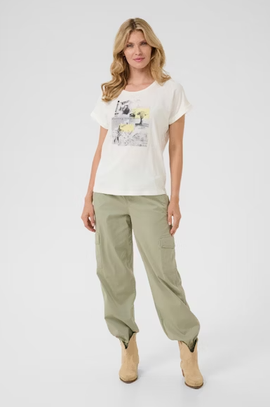 CRRIGA T-SHIRT "GREY YELLOW PICTURES"
