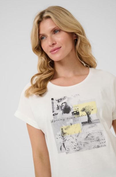 CRRIGA T-SHIRT "GREY YELLOW PICTURES"