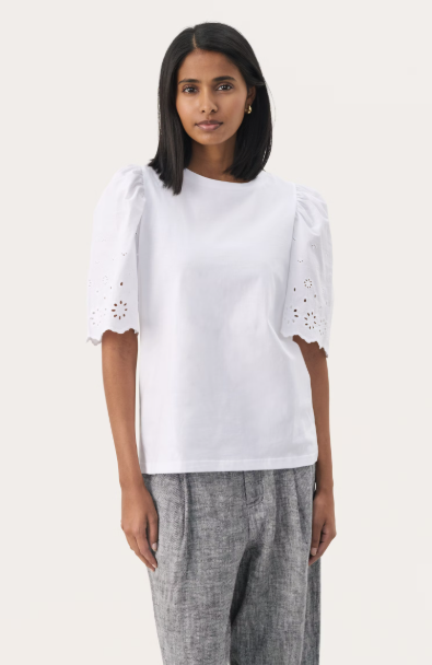 NAHLUAPW BLOUSE "BRIGHT WHITE"