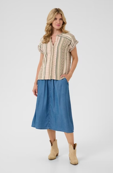 CRSOLA BLOUSE "TEA JACQUARD"