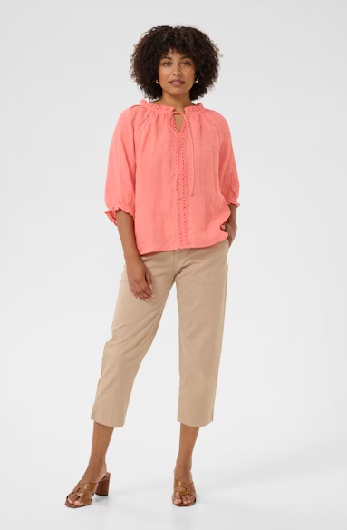 CRBELLIS LINEN BLOUSE "PORCELAIN ROSE"