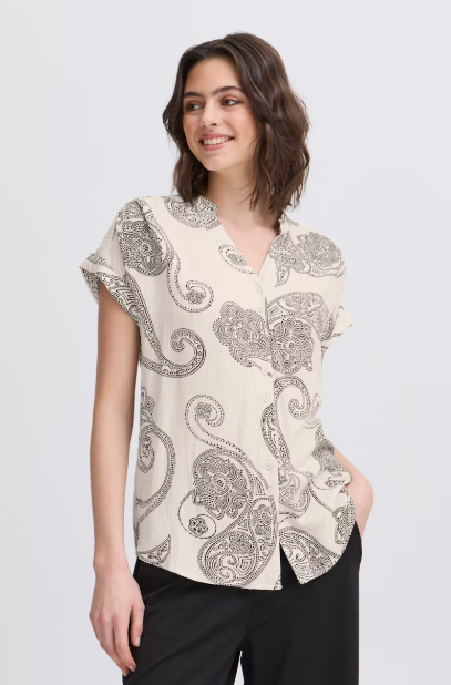 FROLINE SHIRT "WHISPER WHITE PRINT"