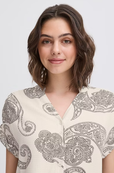 FROLINE SHIRT "WHISPER WHITE PRINT"
