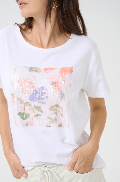 CRTRIA T-SHIRT "FLORAL SEQUIN"