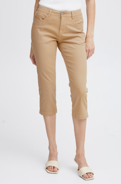 FRFOTWILL CAPRI PANTS "SILVER MILK"