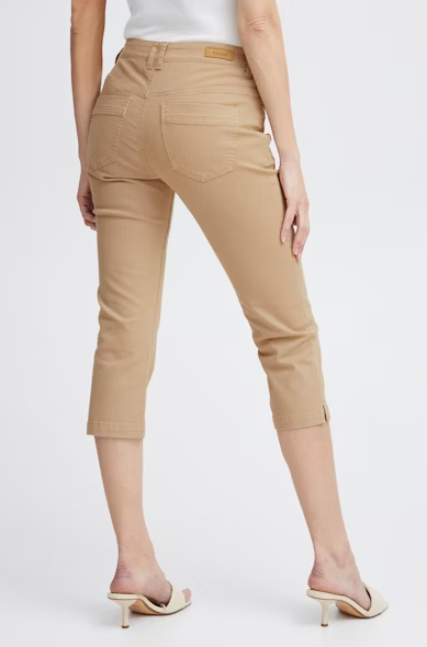 FRFOTWILL CAPRI PANTS "SILVER MILK"