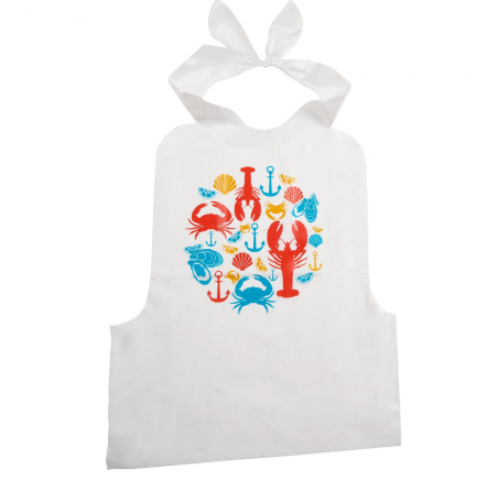 SET OF 4 DISPOSABLE SEAFOOD BIBS