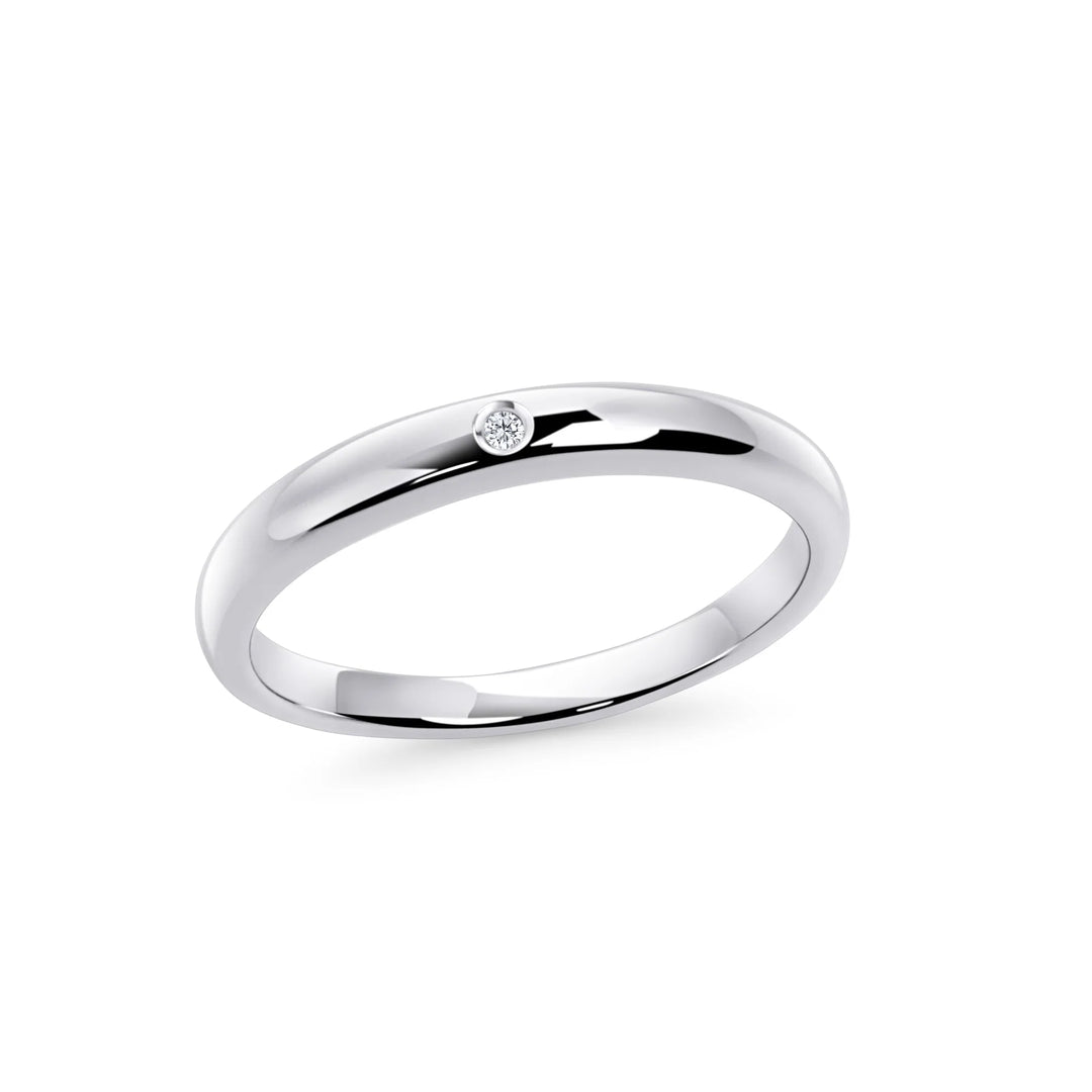 Mia Focus Ring Silver Size 8