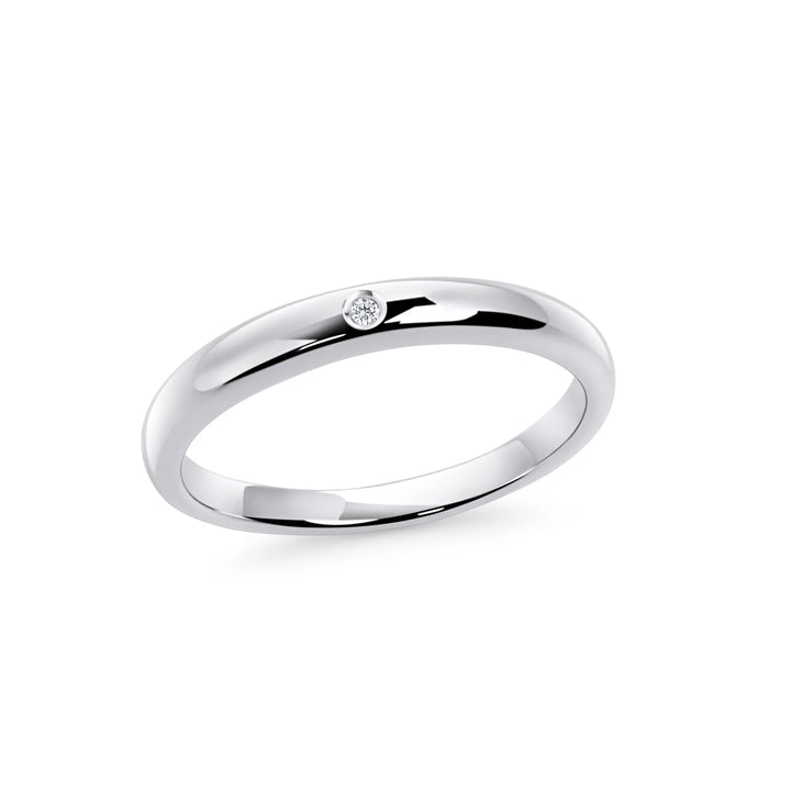 Mia Focus Ring Silver Size 8
