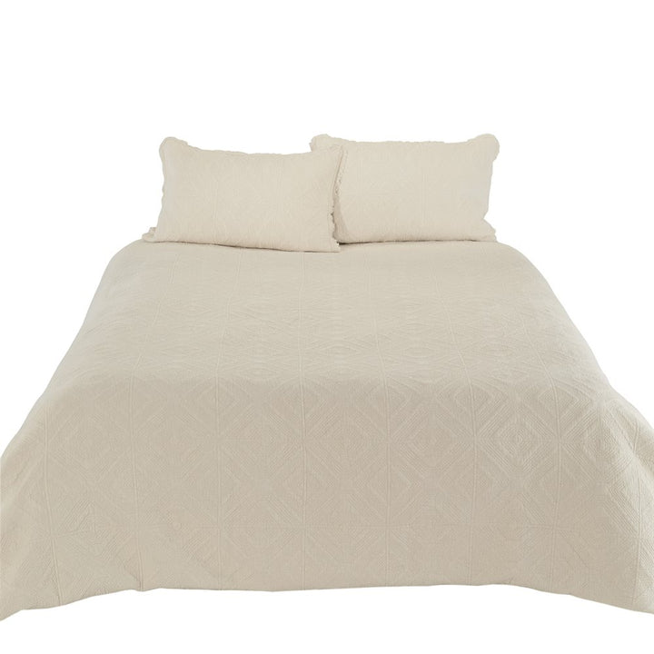 Brunelli Stone Washed Natural Quilted Duvet Cover Double/Queen