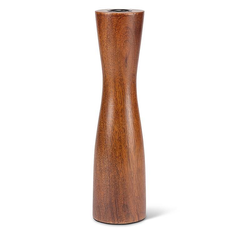 TALL SLENDER TAPER HOLDER BROWN 10''H