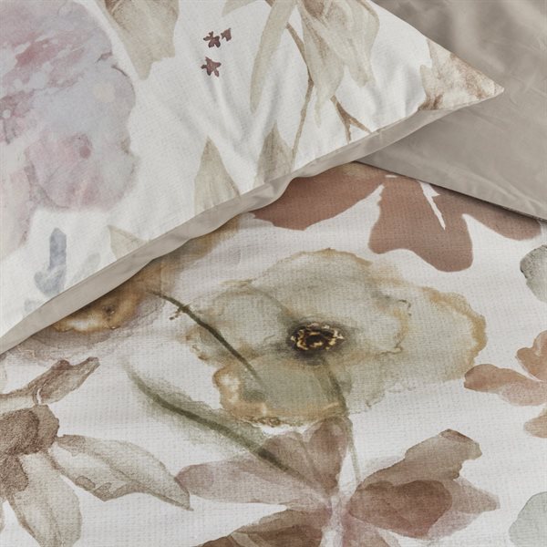 THALIA PASTEL FLOWERED DUVET COVER + 2 SHAMS - KING