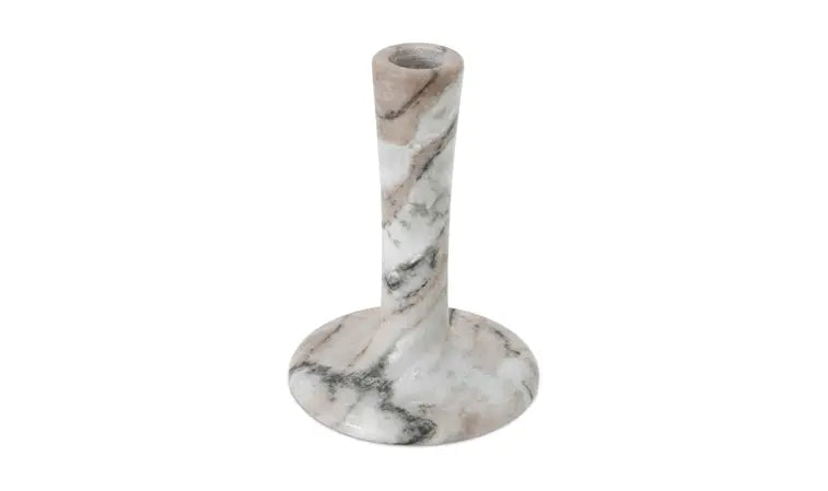 EAST TALL CANDLE HOLDER "BROWN TORRENT MARBLE"