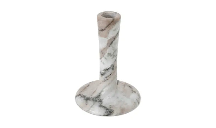 EAST TALL CANDLE HOLDER "BROWN TORRENT MARBLE"